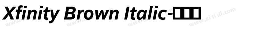 Xfinity Brown Italic字体转换